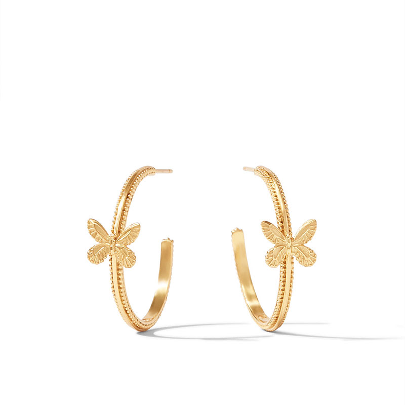 Julie Vos Butterfly Medium Hoop Earrings