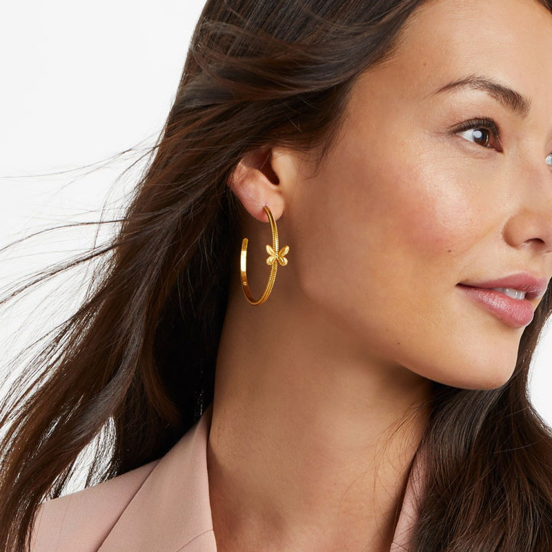 Julie Vos Butterfly Medium Hoop Earrings