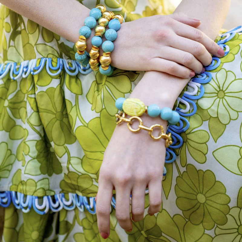 Hazen and Co Madison Bracelet, Smooth Turquoise