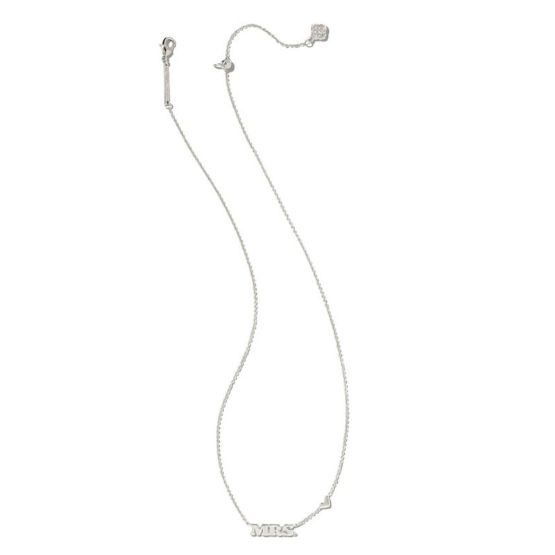 Kendra Scott Mrs. Pendant Necklace in Silver Tone