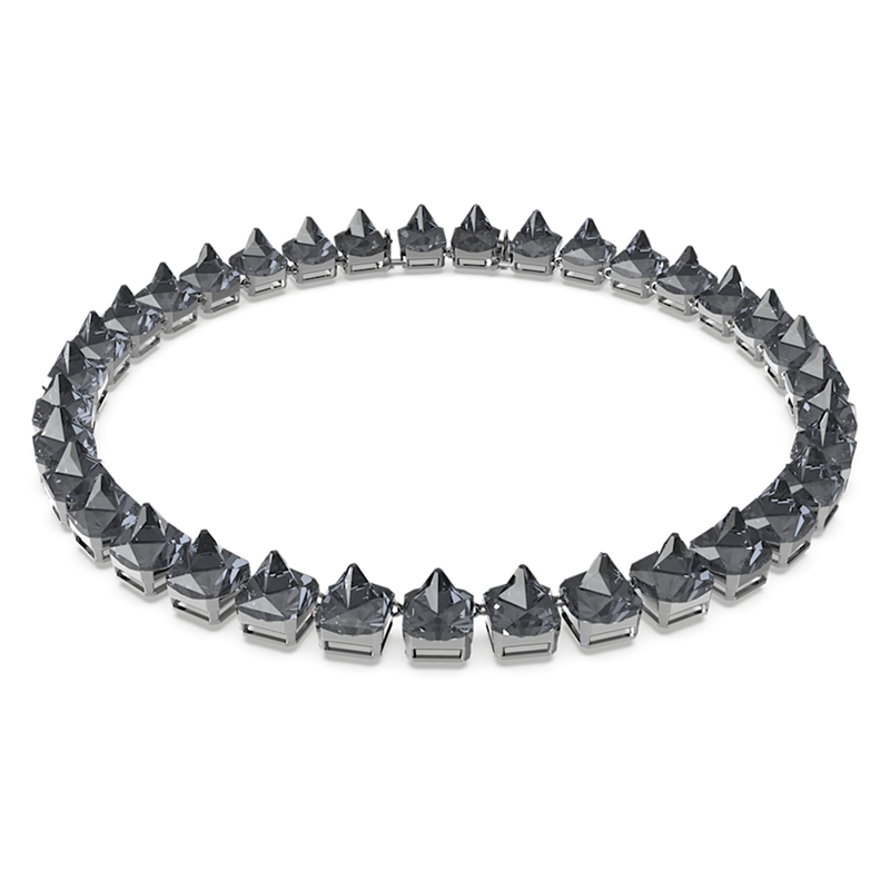 SWAROVSKI　ルーク Swarovski Ortyx Pyramid Cut Necklace, Grey and Ruthenium