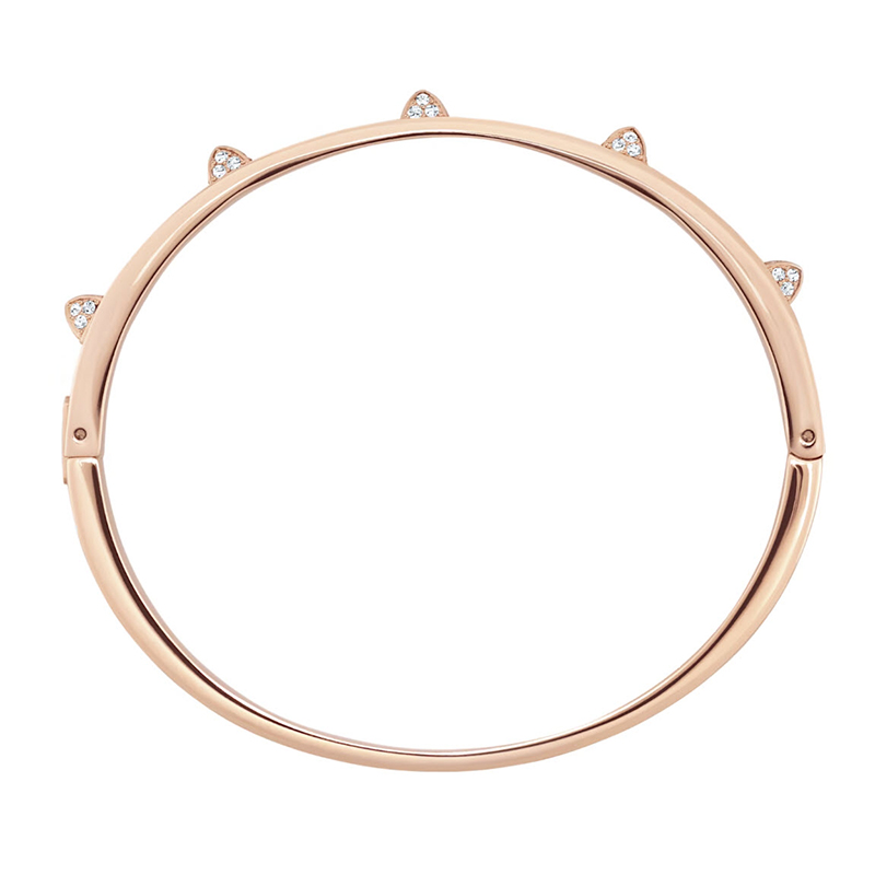 Swarovski Tactic Bangle, White and Rose Gold Tone