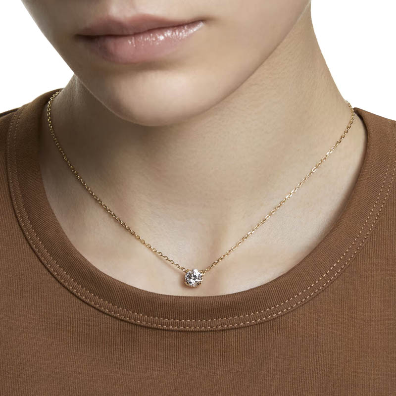 Swarovski Constella Rose Cut Pendant, Gold Tone