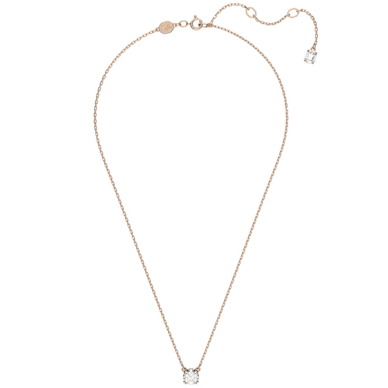 【新品、未使用】SWAROVSKIローズ Idyllia ペンダント, クローバー, ホワイト, ローズゴールド