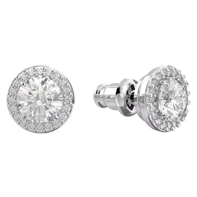 Swarovski Jewelry Angelic Square Pierced Earrings White Rhodium Platin –  Biggs Ltd