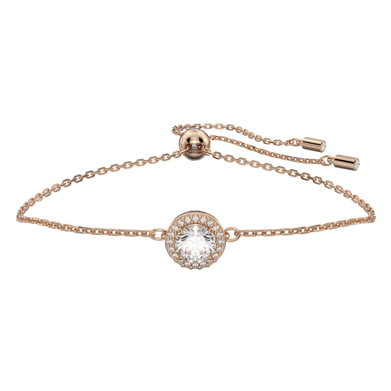 Swarovski Constella Round Cut Bracelet, Rose Gold Tone
