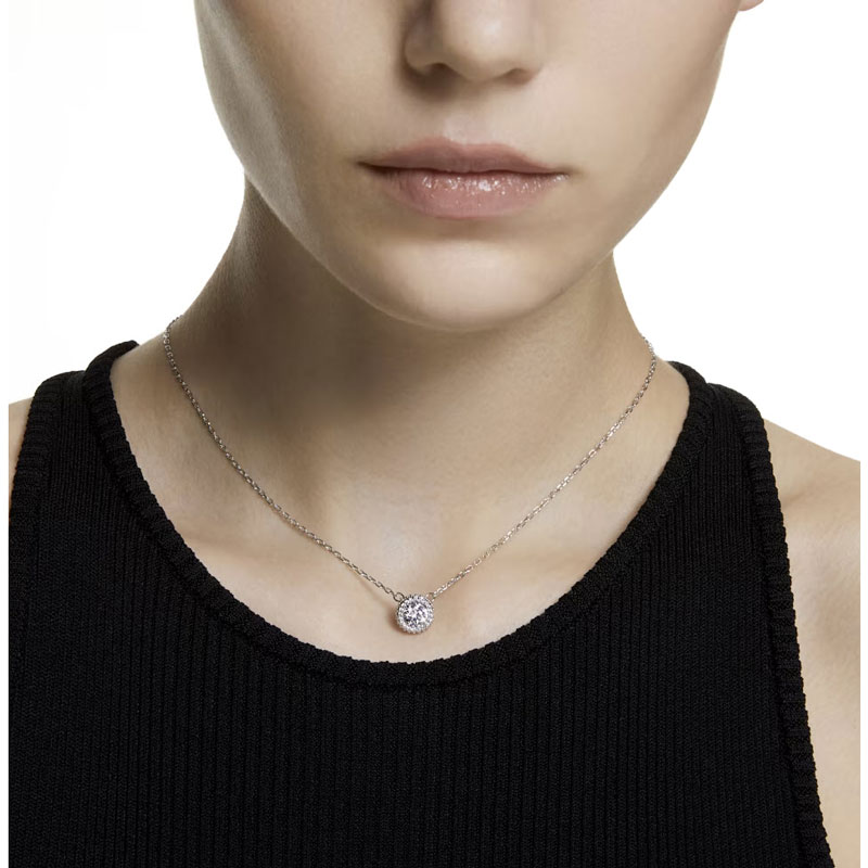 Swarovski Constella Round Cut Pave Pendant Necklace
