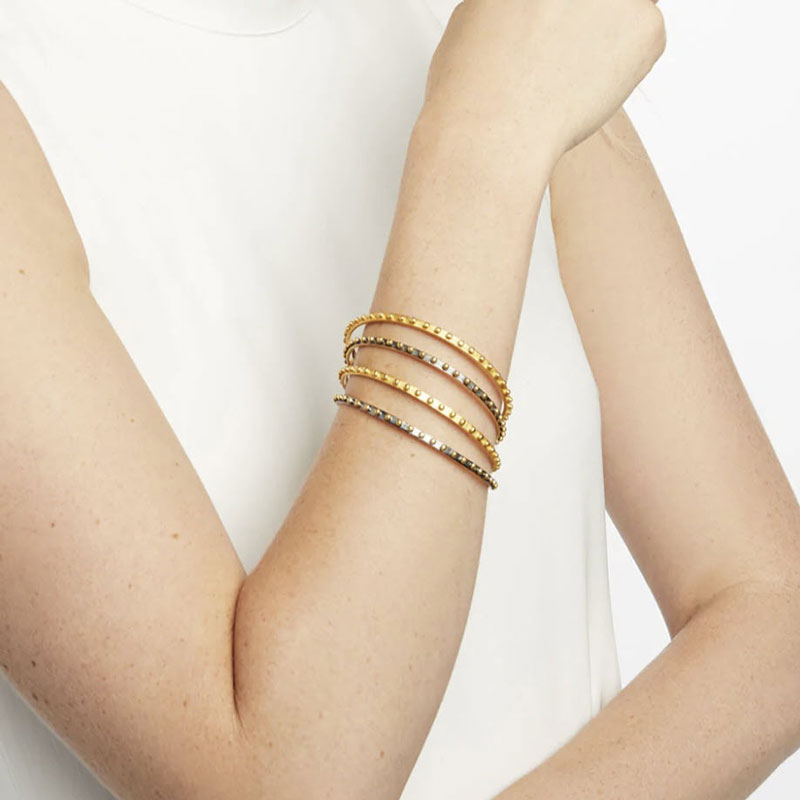 Julie Vos SoHo Bangle, Gold Plate