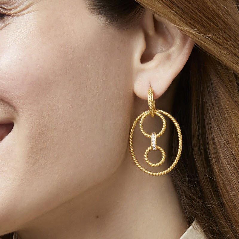 Julie Vos Monaco 3 in 1 Earrings