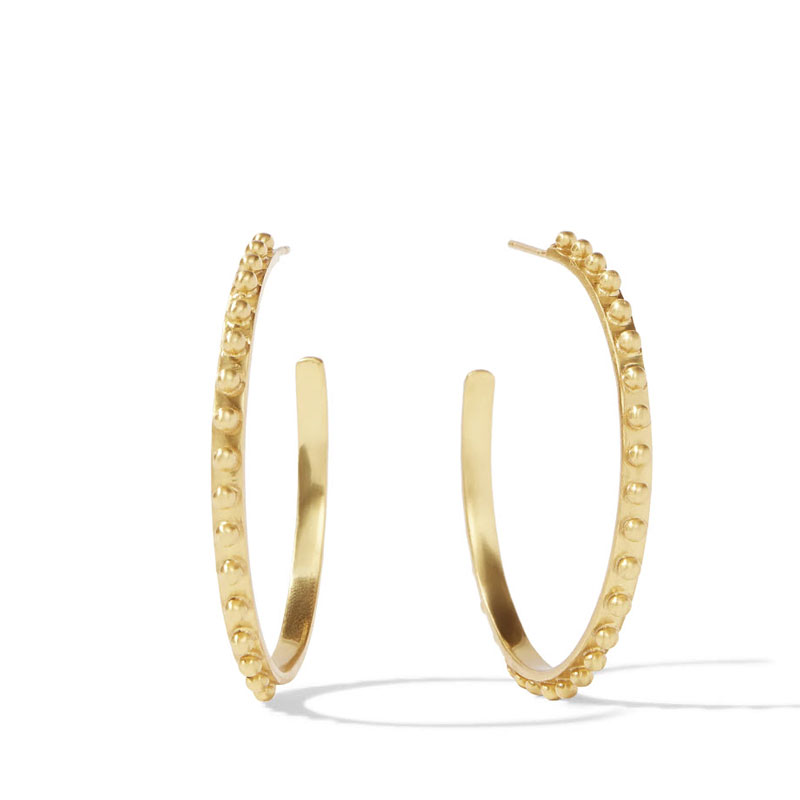 Julie Vos SoHo Large Hoop Earrings, 24k Gold Plated