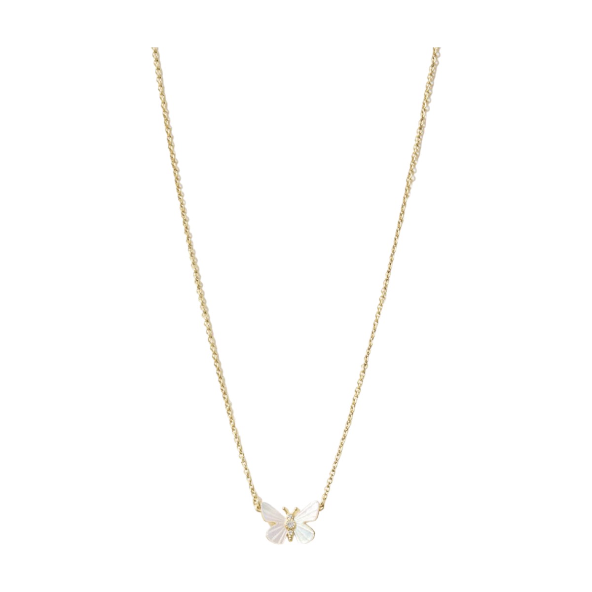 Spartina 449 Sea La Vie Transformation Mother of Pearl Monarch Necklace, Yellow Gold Plate