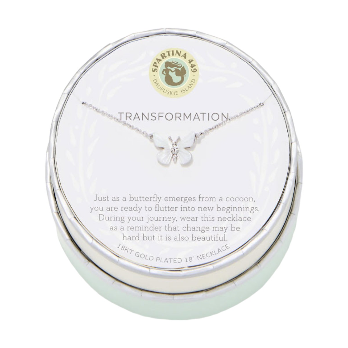 Spartina 449 Sea La Vie Transformation Mother of Pearl Monarch Necklace, Silver