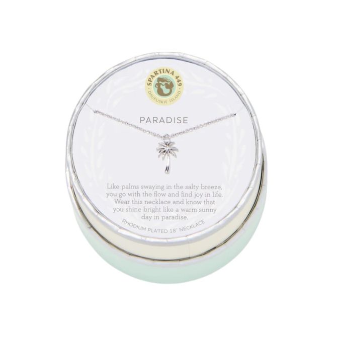 Spartina 449 Sea La Vie Paradise Palm Tree Necklace, Silver