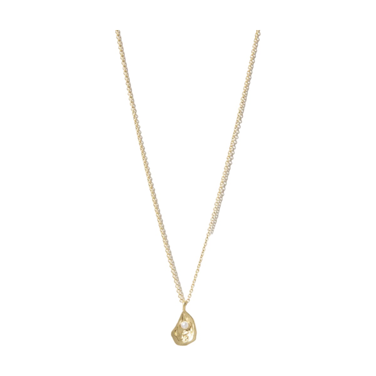 Spartina 449 Sea La Vie Seas the Day Oyster Necklace, Yellow Gold Plate