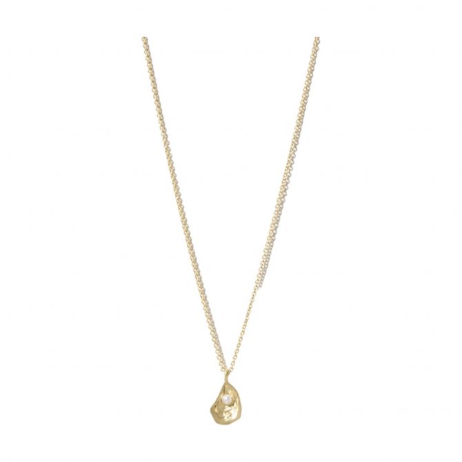 Spartina 449 Sea La Vie Seas the Day Oyster Necklace, Yellow Gold Plate