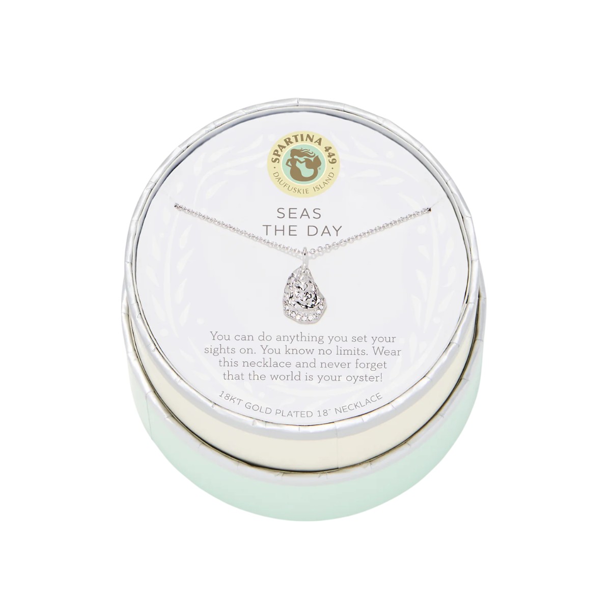 Spartina 449 Sea La Vie Seas The Day Oyster Necklace, Gold Plated