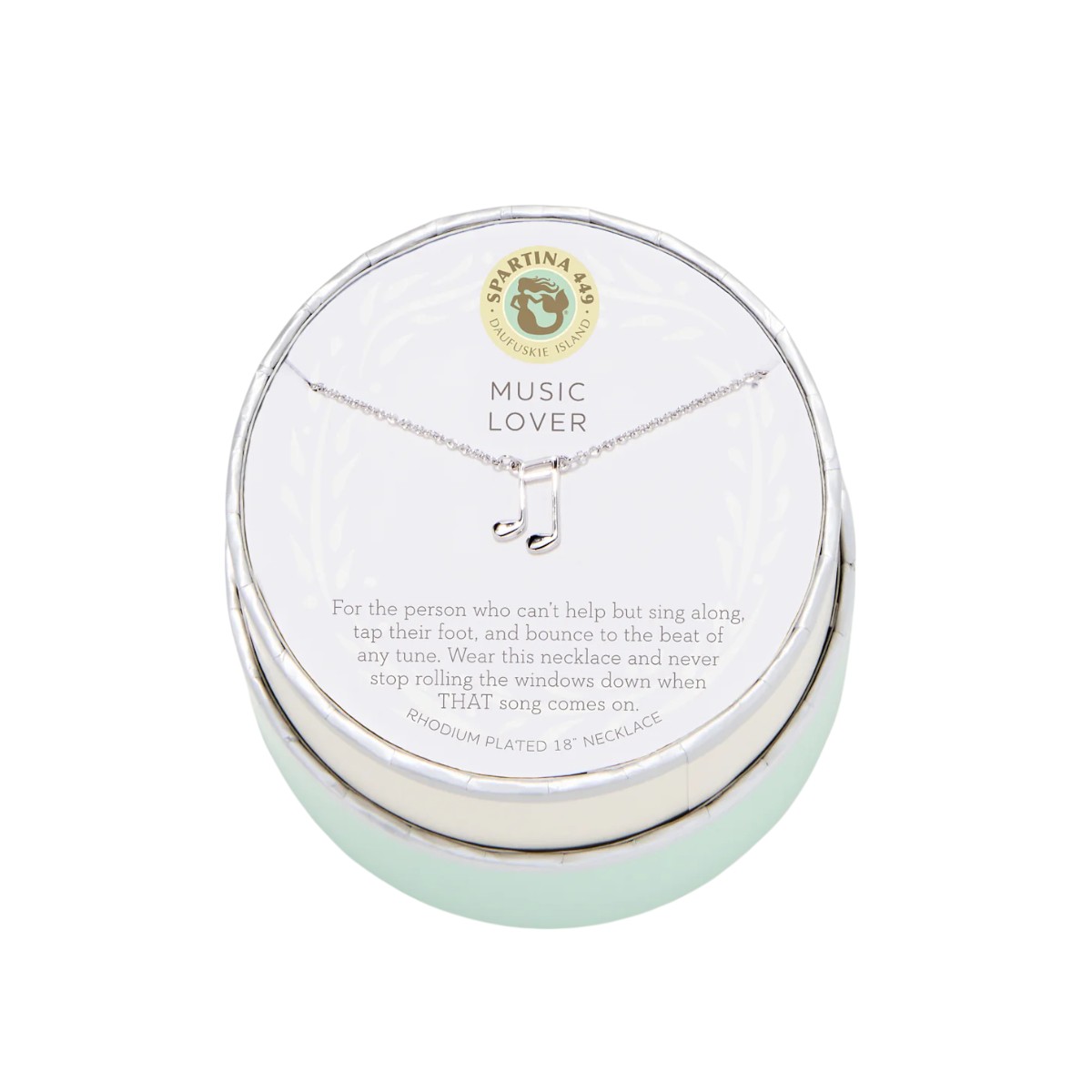 Spartina 449 Sea La Vie Music Lover Note Necklace, Gold Plate