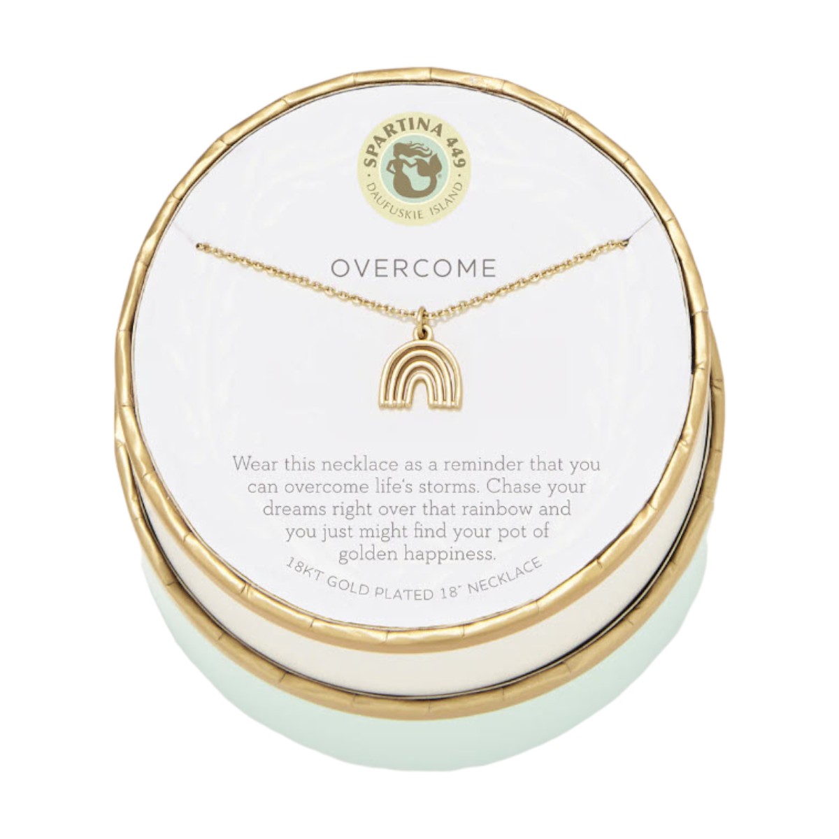 Spartina 449 Sea La Vie Overcome Rainbow Necklace, Yellow Gold Plate