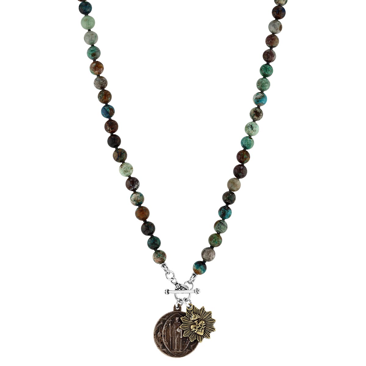 Miracle Icons By Mary Jo Pane Chrysocolla Necklace, 18