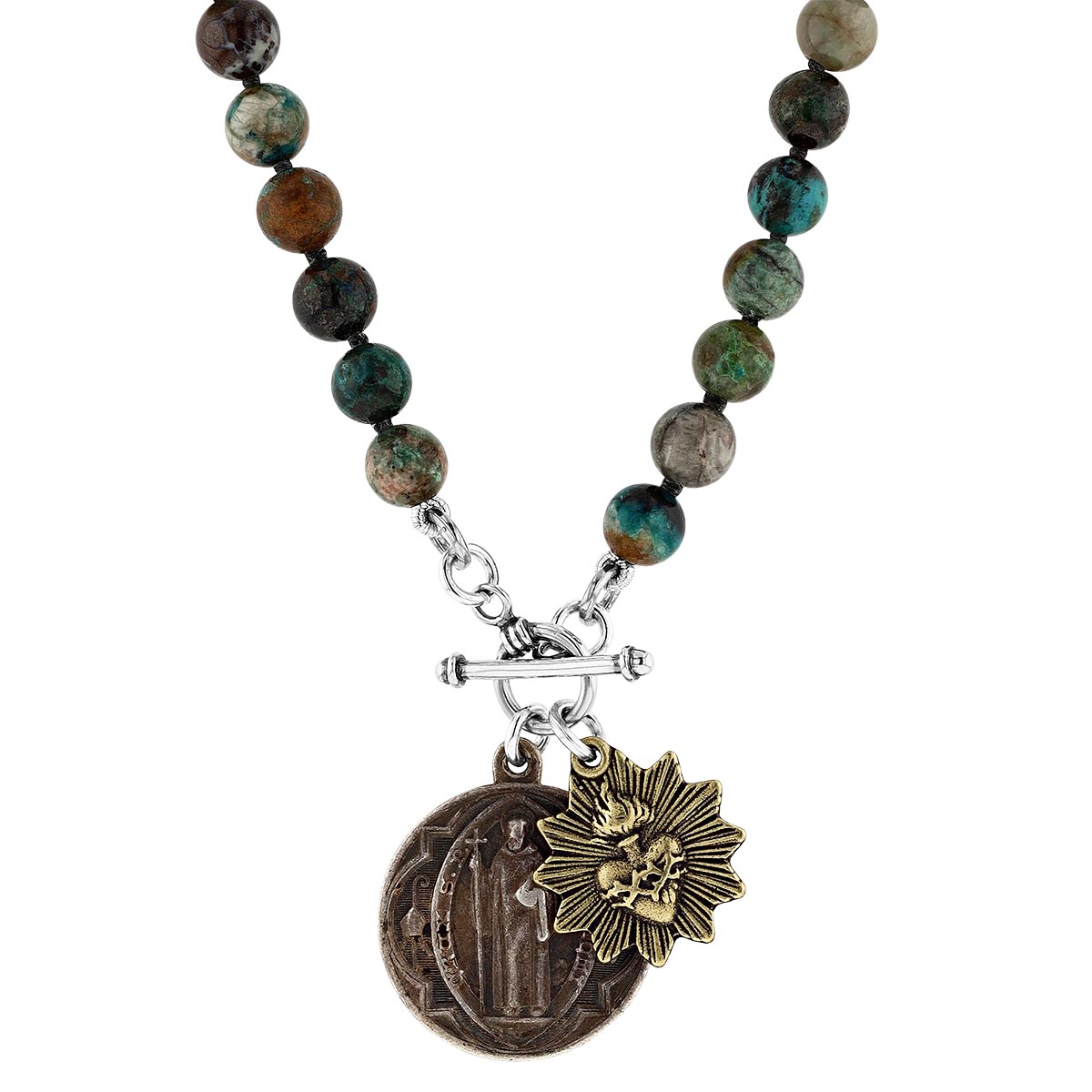 Miracle Icons By Mary Jo Pane Chrysocolla Necklace, 18