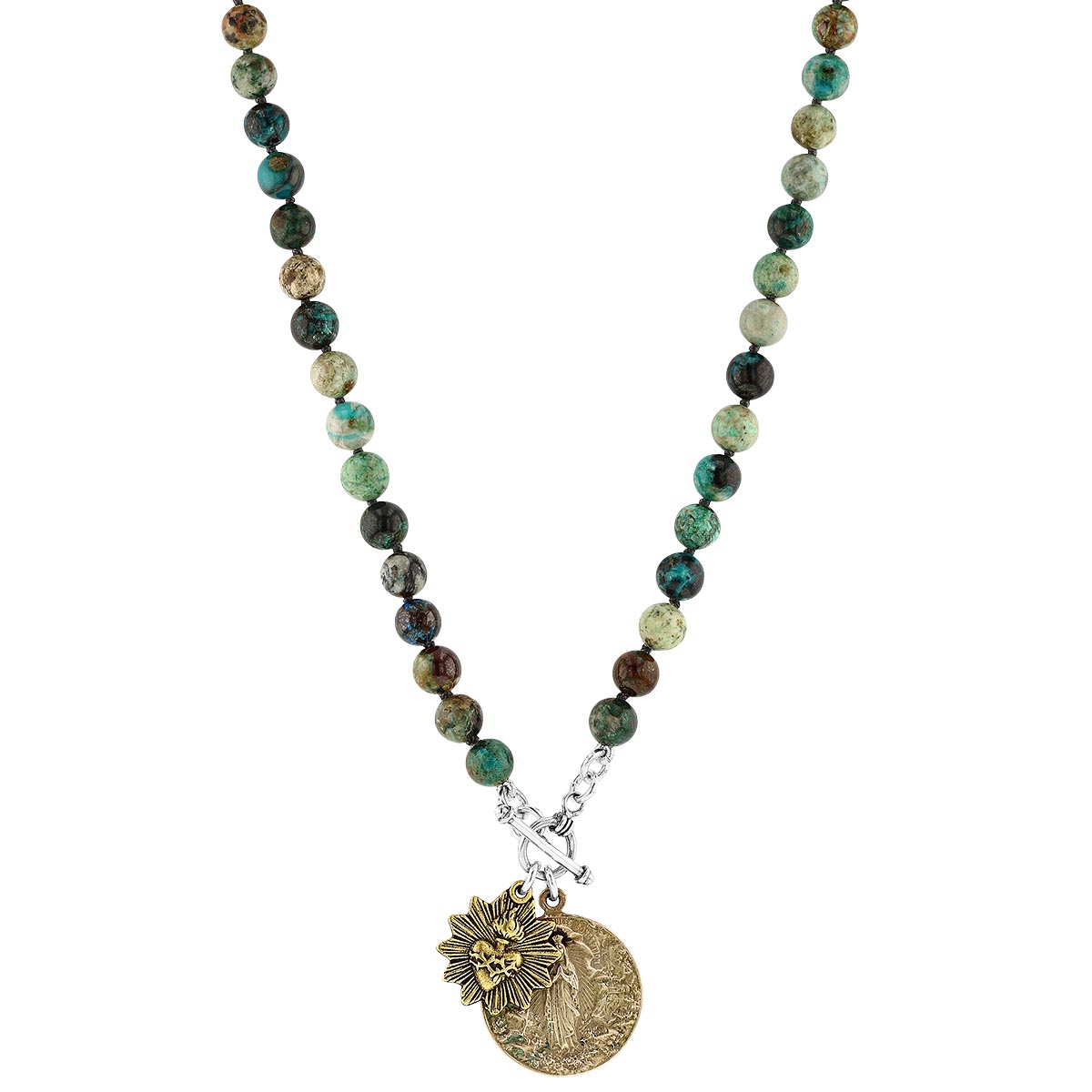 Miracle Icons By Mary Jo Pane Chrysocolla Necklace, 20
