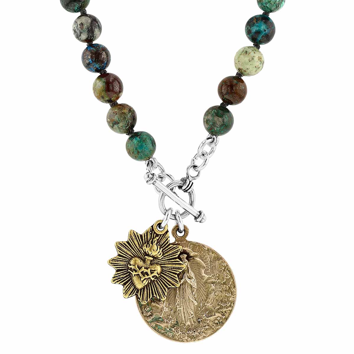 Miracle Icons By Mary Jo Pane Chrysocolla Necklace, 20