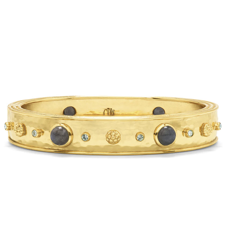 Capucine De Wulf Cleopatra Hinged Bangle, Blue Labradorite