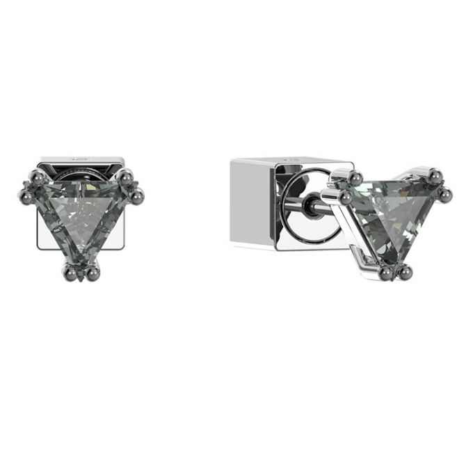 Swarovski Stilla Triangle Cut Stud Earrings, Grey