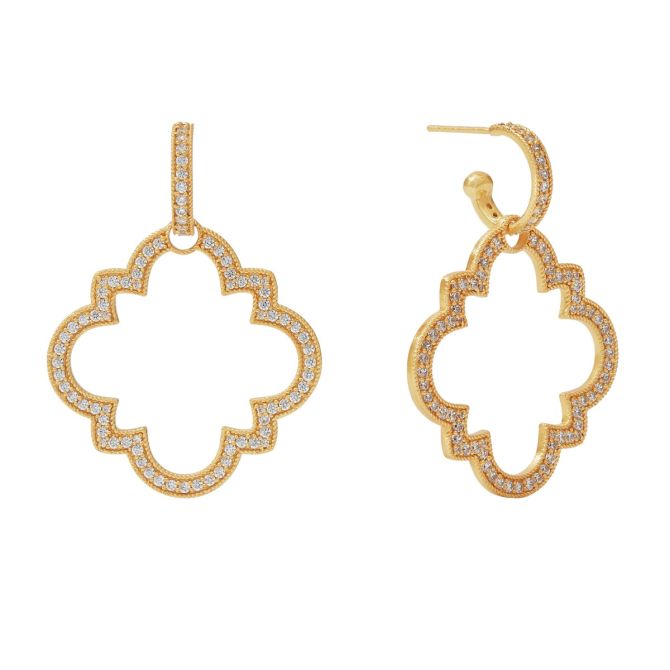 Julie Vos Odette Statement Hoop & Charm Earrings