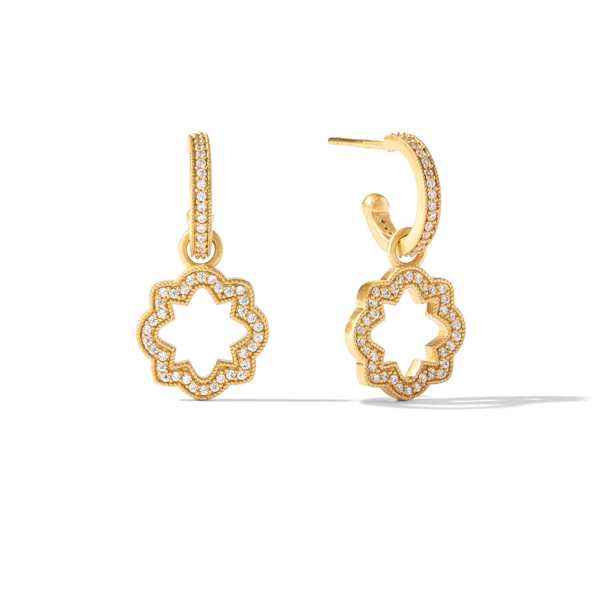 Julie Vos Odette Hoop and Charm Earrings