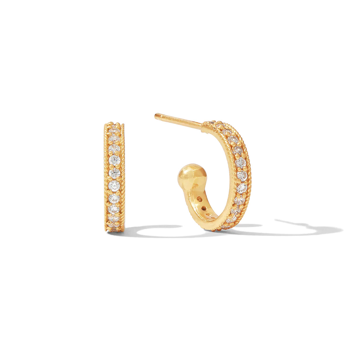 Julie Vos Odette Hoop and Charm Earrings