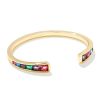 Kendra Scott Parker Yellow Gold Plated Cuff Bracelet in Multi Mix