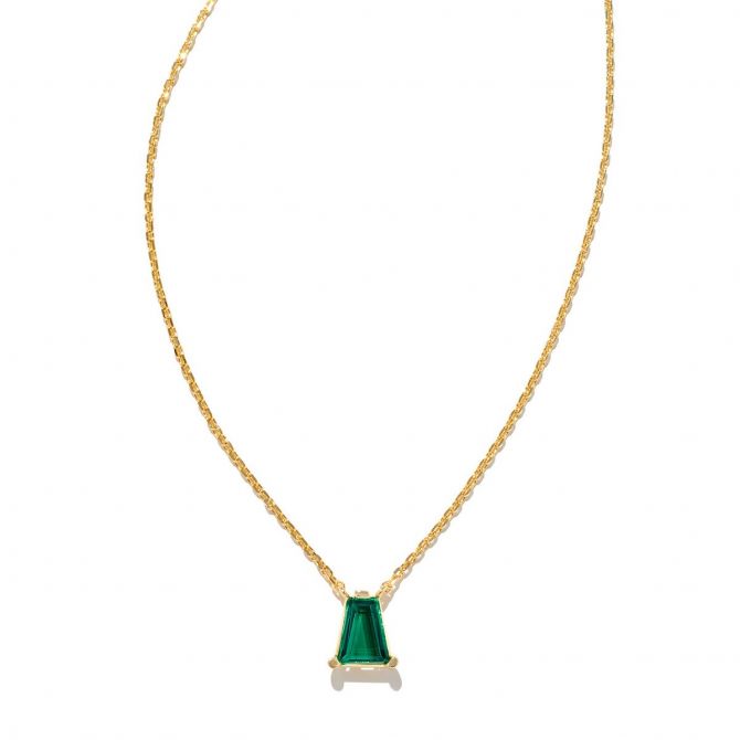 Kendra Scott Riley Emerald 14k Gold Over Brass Pendant Necklace - Emerald  Green : Target