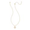 Kendra Scott Mallory Gold Tone Pendant Necklace in Iridescent Drusy