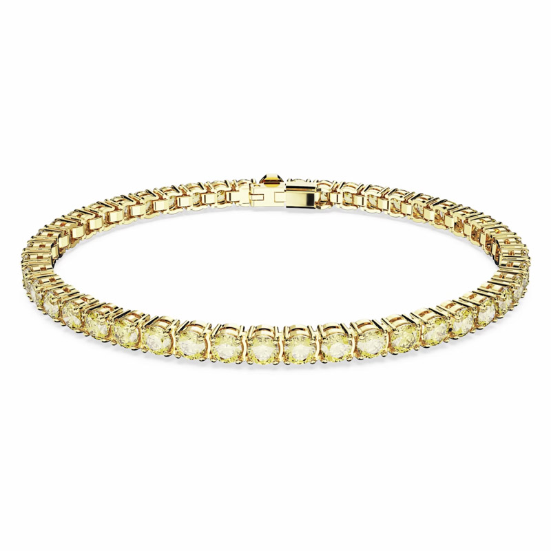 Swarovski Matrix Bracelet, Yellow and Yellow Gold Tone Plated