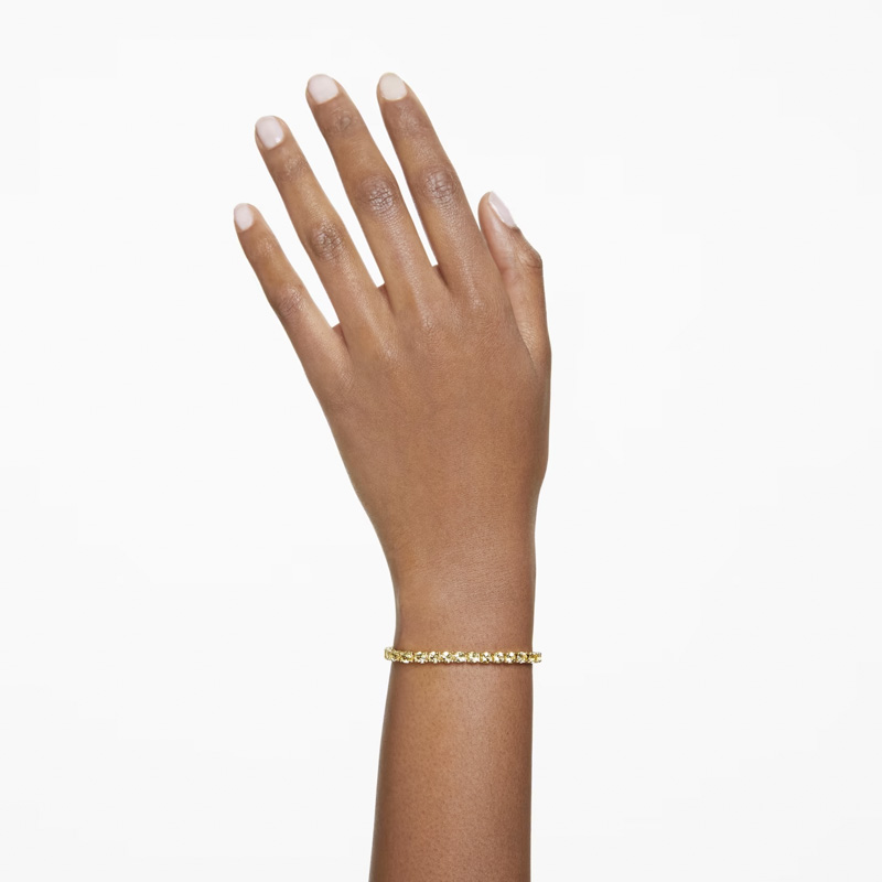 Swarovski Matrix Bracelet, Yellow and Yellow Gold Tone Plated