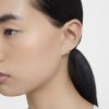 Swarovski Bow Volta White and Rose Gold Tone Stud Earrings, Small