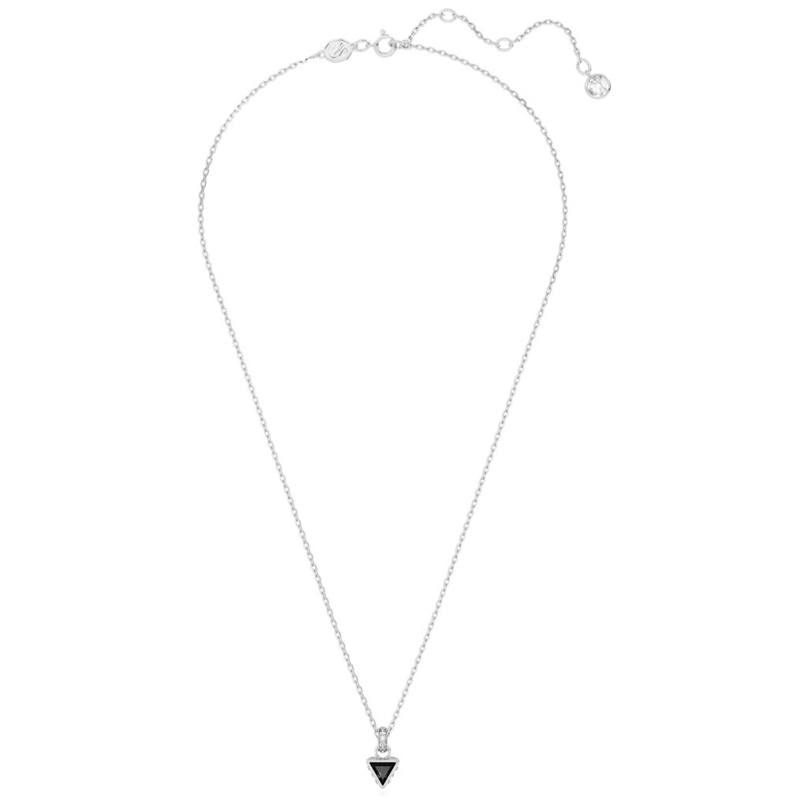 Swarovski Stilla Triangle Cut Necklace, Grey and Rhodium Plated