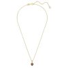 Swarovski Stilla Heart Pendant Necklace, Red and Gold Tone Plated