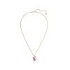 Swarovski Medium Iconic Swan Necklace, Pink and Rose Gold Tone