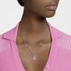 Swarovski Medium Iconic Swan Necklace, Pink and Rose Gold Tone
