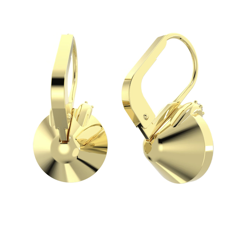 Swarovski Bella V Round Cut Drop Earrings, Gold Tone Plated