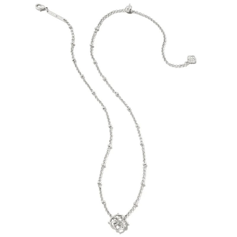 Kendra Scott Kelly Short Pendant Necklace in Silver Tone