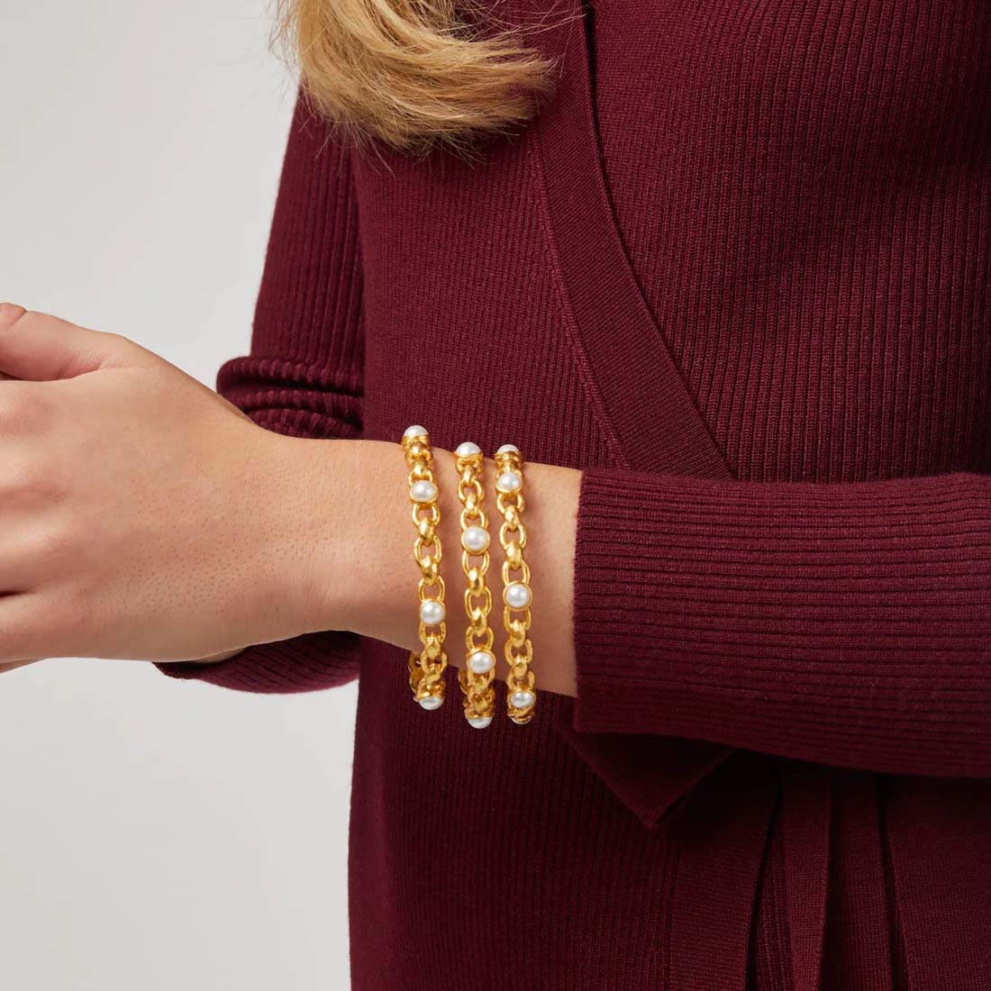 Julie Vos Palermo Pearl Bangle, Medium