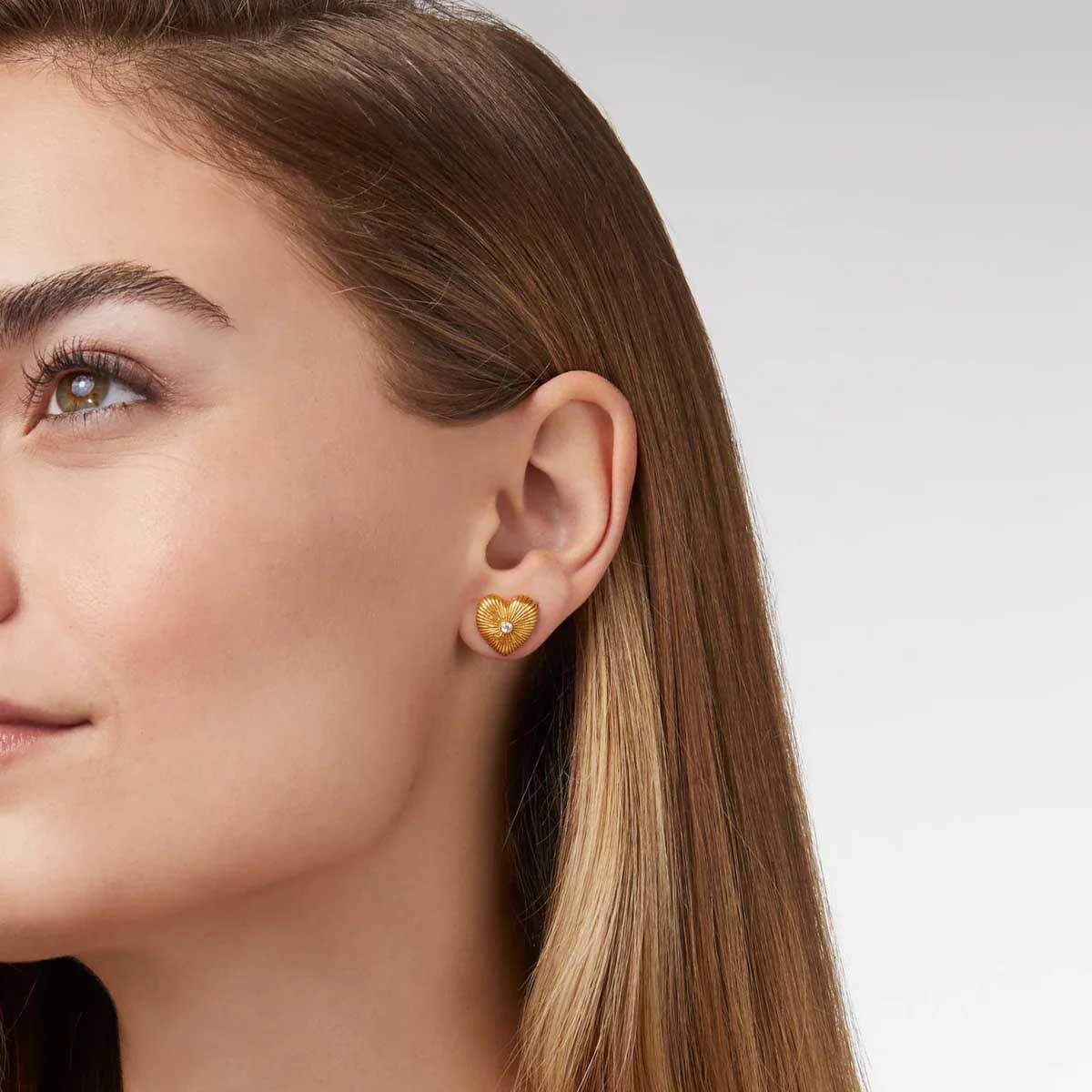 Julie Vos Esme Heart Stud Earrings