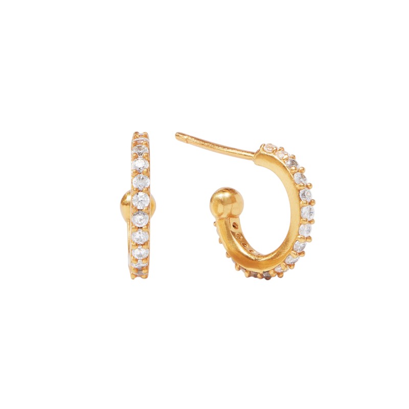 Julie Vos Esme Heart Hoop and Charm Earrings
