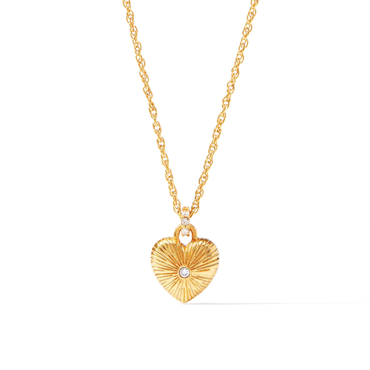 Julie Vos Esme Heart Solitaire Necklace