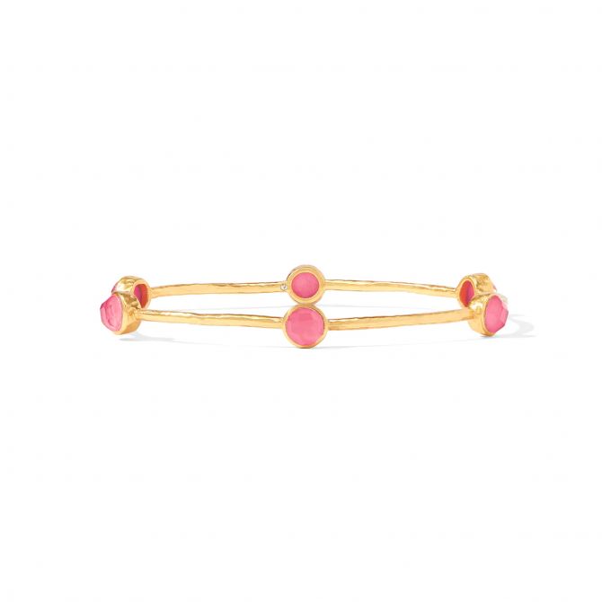 Julie Vos Milano Luxe Medium Bangle, Iridescent Peony Pink