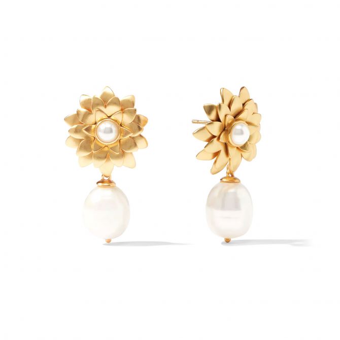 Julie Vos Flora Pearl Drop Earrings