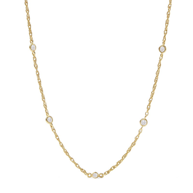 Julie Vos Celeste Delicate Station Necklace